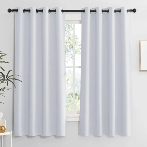 Vista 79 de RYB HOME - Cortinas para armario de 36 pulgadas, cortinas para oscurecer la habitación con ojales resistentes a la oxidación, cortinas de Aqua