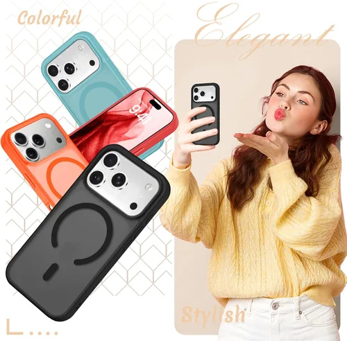 Vista 1533 de Funda para Google Pixel 10 Pro XL, cubierta magnética mate, color negro Fit for MagSafe, Screen Protector included, Shockproof Military Grade