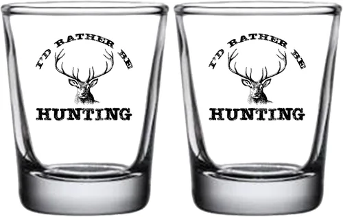 Vista 6 de Rogue River Tactical Buck Hunting Shot Glass Rather Be Hunting Gift For Hunter