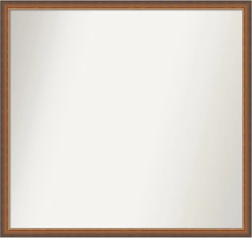 Vista 93 de Amanti Art Espejo de baño de bronce para sobre fregadero, 29 x 19 pulgadas, espejo rectangular de bronce antiguo, marco de madera tradicional