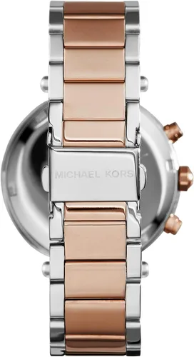 Vista 3 de Michael Kors Parker MK6141 - Reloj de dos tonos para mujer Azul Patchwork Reloj de cuarzo cronógrafo