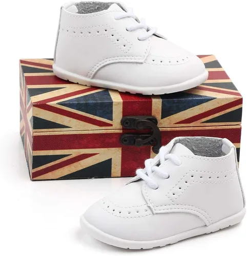 Vista 6 de Zapatos Oxford de piel sintética para niños y niñas, adecuados para gatear, vestido de boda, fiestas de cumpleaños y cualquier ocasión