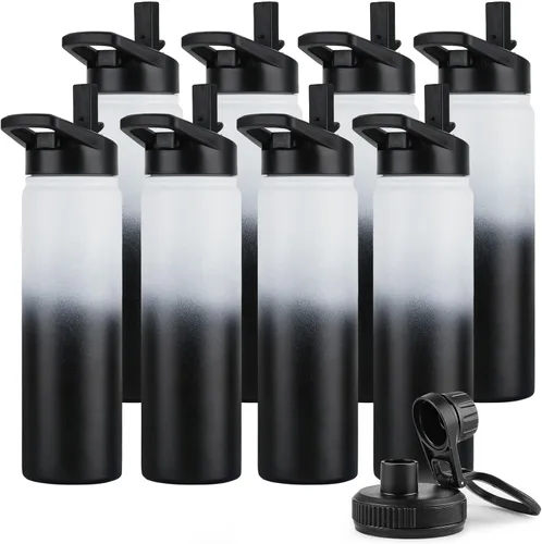 Vista 61 de DOMICARE Botella de agua para niños de 16 onzas para la escuela, de acero inoxidable, con aislamiento al vacío de doble pared, botella de agua