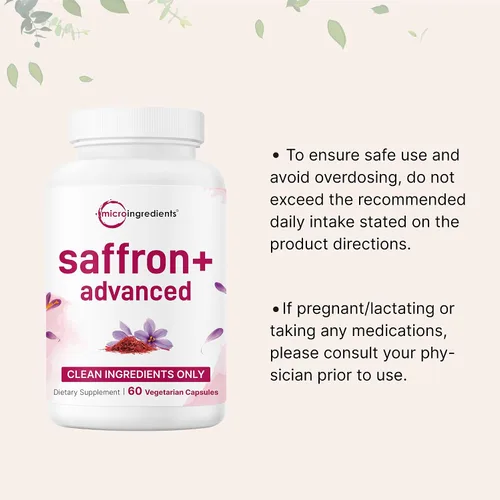 Vista 8 de Micro Ingredientes Azafrán+Suplementos Avanzados, 60 Cápsulas Vegetarianas