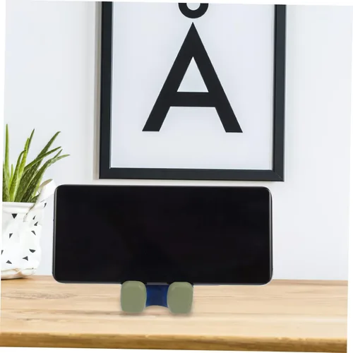 Vista 3 de Elegante soporte de madera para teléfono celular, diseño de pingüino, para mejorar la decoración de tu oficina y hogar