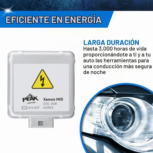 Vista 5 de PEAK Bombilla de repuesto para faros delanteros de xenón HID D3S