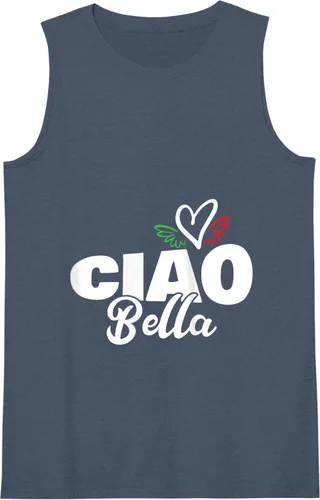 Vista 12 de Ciao Bella - Hermoso corazón italiano Italia - saludo Hello Tank Top Negro