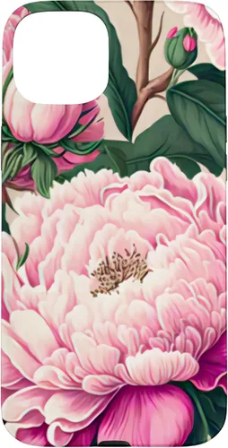 Vista 9 de Funda con diseño artístico de peonía rosa para iPhone 16
