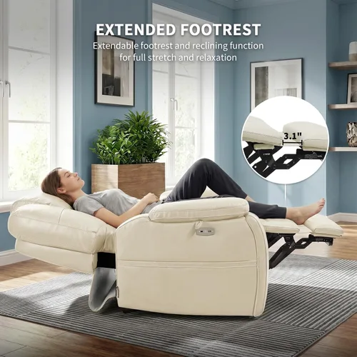 Vista 11 de Sillón reclinable con elevador eléctrico de triple motor EONIX para personas mayores con reposacabezas ajustable, silla de elevación eléctrica