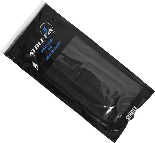 Vista 6 de Correa de tobillo para máquinas de cable, retrocesos, entrenamientos de glúteos, extensiones de piernas ajustables, acolchado ultrasuave, puño Negro