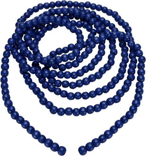 Vista 12 de WILLBOND - Guirnalda de cuentas de madera de 16 pies, árbol de Navidad, color verde salvia Natural Wooden Beads Farmhouse Style, Fireplace