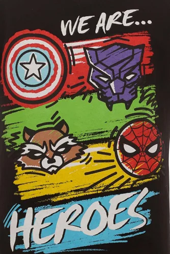 Vista 8 de Marvel Paquete de 3 camisetas de los Vengadores Spider-Man Thor de Iron Man para niños pequeños y grandes