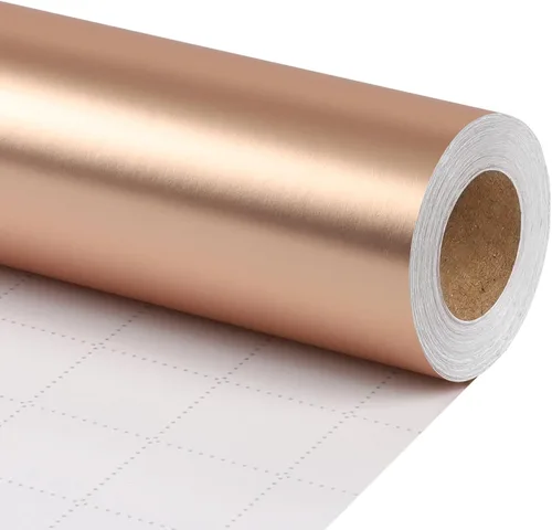 Vista 8 de LaRibbons Papel de regalo negro, rollo de papel de regalo de metal mate de color sólido, 17 pulgadas x 33 pies, papel de regalo para Navidad, día