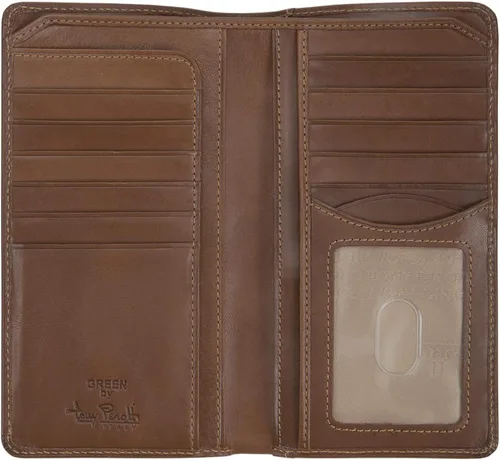 Vista 2 de Tony Perotti Mens Long Bifold Checkbook Cover Wallet Multi Card Pocket Holder Italian Leather
