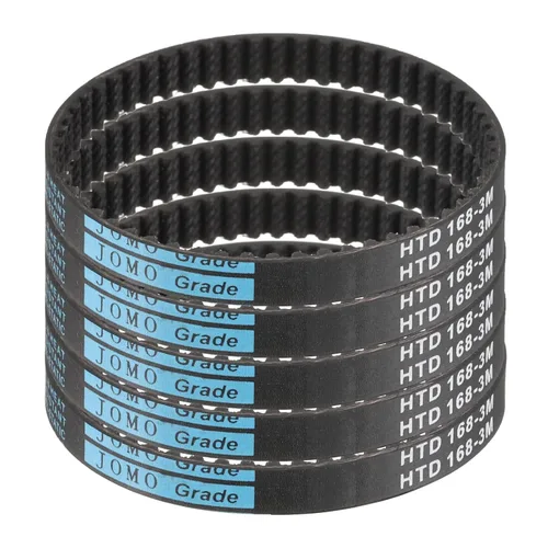 Vista 54 de uxcell 5 piezas HTD-3M Correa de distribución de goma 48 dientes, 144 mm de paso, 6 mm de ancho x 2,4 mm de altura, Correa de polea de distribución
