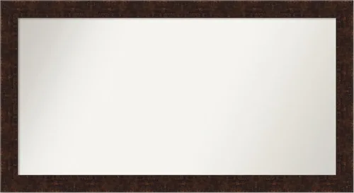 Vista 181 de Amanti Art Espejo de baño de bronce para sobre fregadero, 24 x 24 pulgadas, espejo de tocador cuadrado estrecho de bronce Manhattan, marco de madera