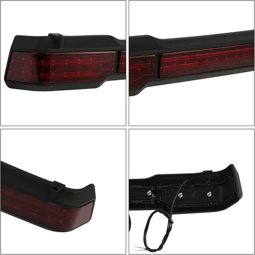 Vista 6 de Kit de luces traseras LED para motocicleta de 2 3/4 pulgadas, para maletero King para Harley Davidson Touring modelos 1997-2008