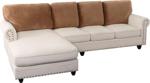 Vista 35 de PrinceDeco Fundas de cojín para sofá, funda elástica y lavable, funda de cojín ajustable de tela de terciopelo antideslizante, protector de muebles