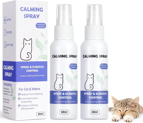 Vista 8 de AOMIG Aerosol calmante para gatos, feromonas para gatos, reduce el estrés y la ansiedad, arañazos, lucha contra orinar muebles para marcar orina