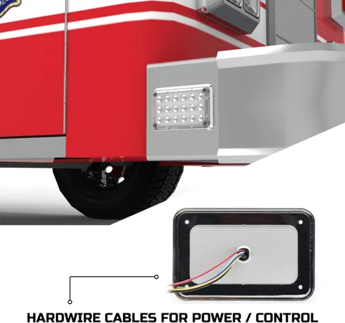 Vista 4 de Alpha-Z 6x4 Ambulancia LED Montaje en Superficie Luces estroboscópicas de emergencia y camión de bomberos Luz de advertencia ultra delgada