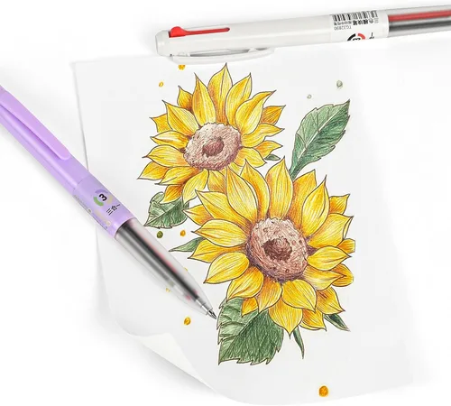 Vista 5 de Woomer 12 bolígrafos multicolor en gel, 0.5mm, 3 en 1, bolígrafos de tinta multicolor, 18 colores retráctiles para planificadores, oficina, 18