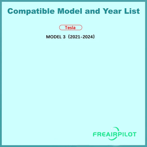 Vista 3 de Filtro de aire de cabina Freairpilot FAP-0005, repuesto para Tesla Model 3 (externo) 2021-2024.