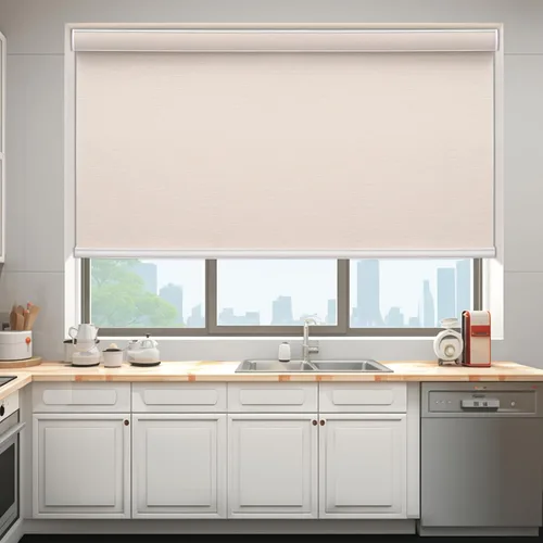 Vista 2 de Changshade Cortinas enrollables de tamaño personalizado con cordón, persianas enrollables para ventanas con filtro de luz y aislamiento térmico