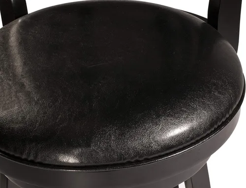 Vista 5 de Hillsdale Fairfox Taburete de bar de madera giratorio de 30.5" de altura, Negro