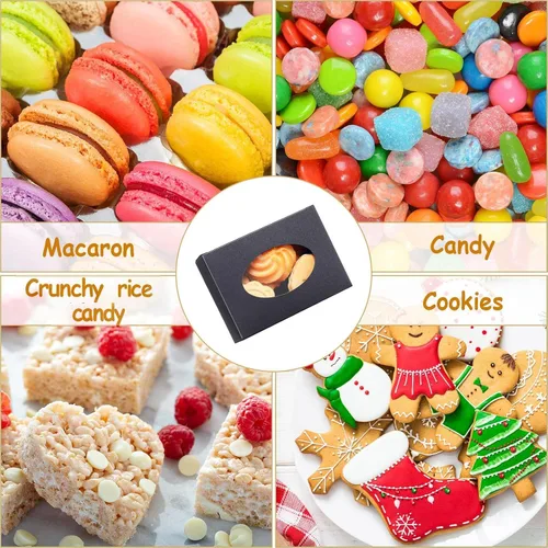 Vista 7 de Spakon Paquete de 60 cajas de jabón Kraft para hacer en casa, grandes, 3.8 x 2.8 x 1.2 pulgadas, cajas de regalo con ventana ovalada para jabones
