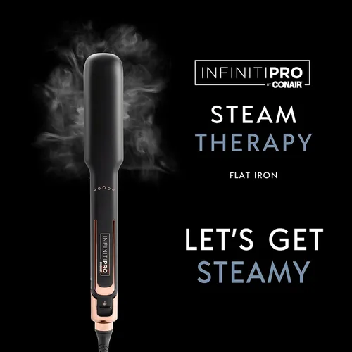 Vista 2 de INFINITIPRO by Conair Steam Therapy Plancha plana, plancha de pelo de 1 1/2 pulgadas
