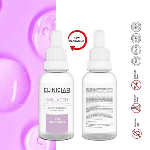 Vista 6 de Suero de colágeno para rostro con ácido hialurónico y pantenol, suero para tensar, hidratante e hidratante para mujeres y hombres (1.01 fl oz)