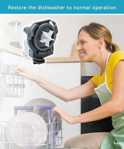 Vista 6 de Bomba de drenaje para lavavajillas 661658 WP661658 Compatible con Whirlpool Kenmore Sears, reemplaza AP6010255 8268411, 8268460, 916417, PS11743433