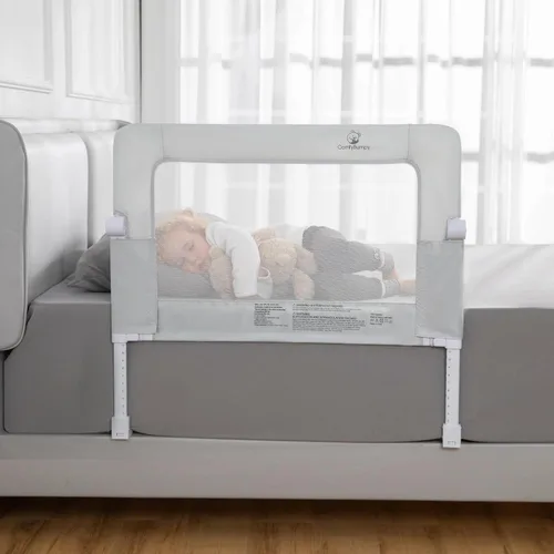 Vista 17 de ComfyBumpy Paquete de 1 riel de cama para niños pequeños de 35.5" L x 19.5" A Rieles de cama para niños pequeños para cama individual, matrimonial