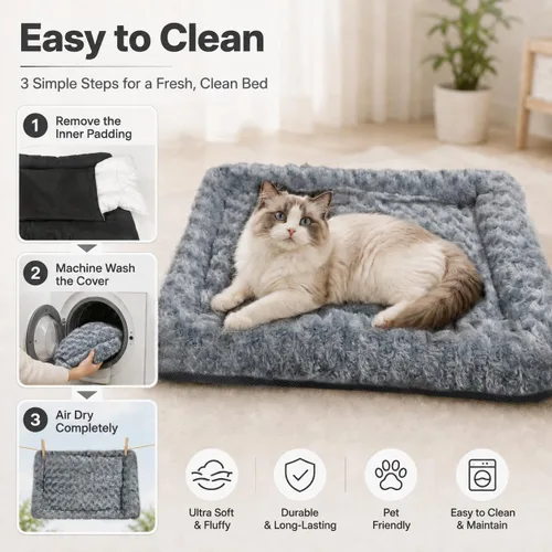 Vista 6 de Cama autocalentable para mascotas para gatos de interior y perros pequeños