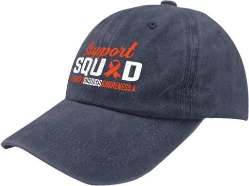 Vista 2 de Support Squads Multiplees Sclerosaes Awareness Golf Hat Mama Hat Cyan Blue Gifts for Daughter Sun Cap