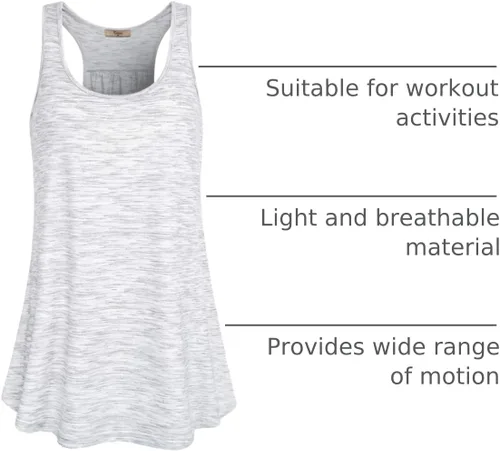 Vista 13 de Cestyle - Camiseta sin mangas para mujer, cuello redondo, corte holgado, para entrenamiento