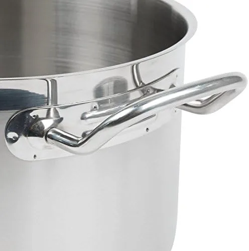 Vista 3 de Royal Industries Olla clásica con tapa, 16 cuartos de galón, 11" x 9.8" HT, acero inoxidable, grado comercial - Certificado NSF