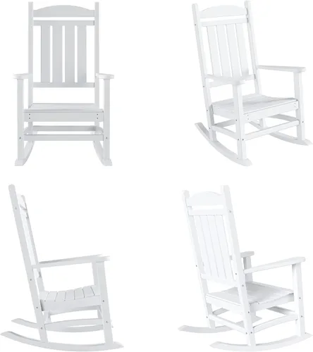 Vista 15 de HDPE Laguna Classic - Mecedora para porche (juego de 2), color turquesa