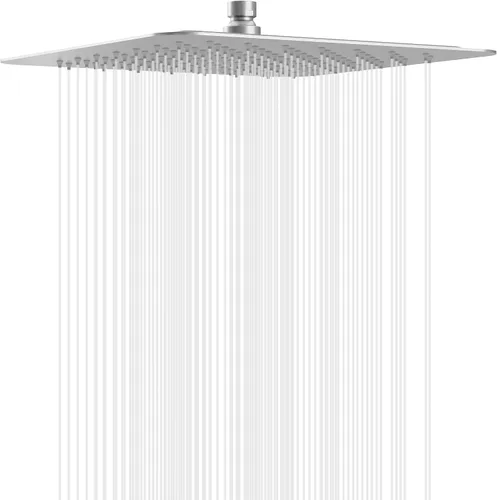 Vista 9 de Esnbia 10" Rain Shower Head, Stainless Steel Rainfall Ceiling Mount Shower Head, 2.5 GPM Water Flow, Brushed Gold
