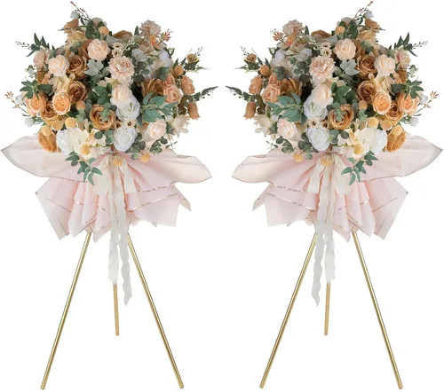 Vista 9 de NUPTIO Trípode de exhibición de flores, 31.5" de alto, 2 piezas, para gran apertura