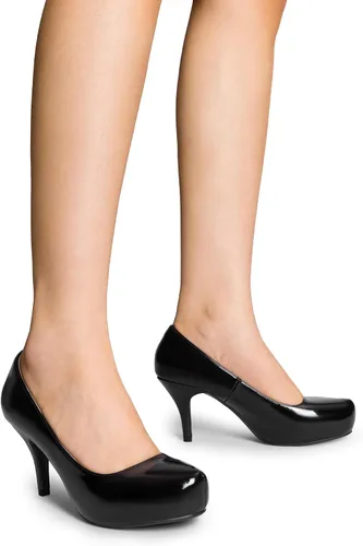 Vista 7 de DREAM PAIRS - Zapatos Tiffany de tacón clásicos, elegantes y versátiles con tacón de aguja bajo y plataforma, zapatos de vestir para mujer