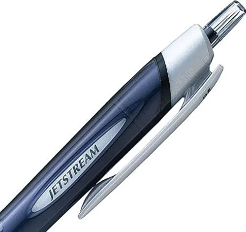 Vista 2 de Uni Jetstream - Bolígrafo estándar, 0.015 in, tinta negra, cuerpo negro