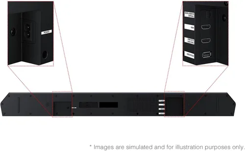 Vista 6 de Samsung Barra de sonido serie Q HW Q600F 3.1.2 canales Subwoofer (modelo 2025), sonido adaptable