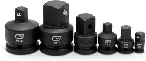 Vista 5 de GEARWRENCH - Juego de 6 adaptadores de impacto de 1/4", 3/8", 1/2", 3/4" 84928A-07 (Paquete de 12)