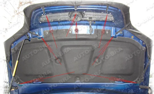 Vista 2 de Campana brasier de extremo frontal Nariz Máscara para Opel Zafira A 1999 – 2005 Bonnet Bra stoneguard visualización Tuning