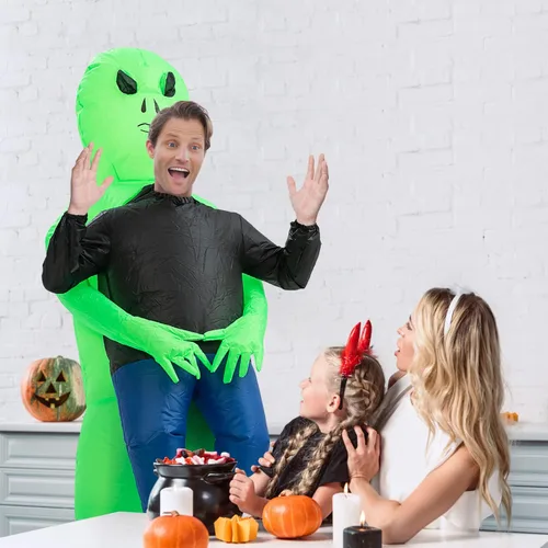 Vista 6 de MH ZONE - Disfraz inflable de extraterrestre para adultos divertido disfraz de Halloween disfraz de fantasía fantasma adulto Alien Adulto