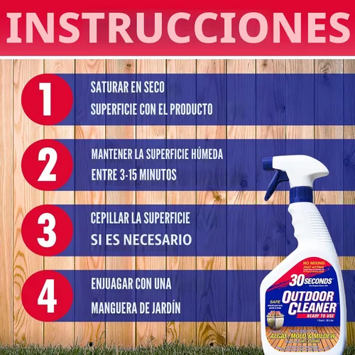 Vista 5 de 30 SECONDS Spray removedor de manchas de moho y moho para exteriores, 32 onzas, paquete de 2