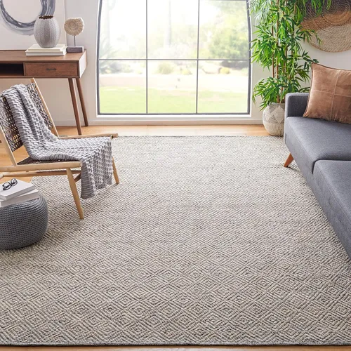Vista 15 de SAFAVIEH Colección Natura - Alfombra decorativa de 2 x 3 pies, azul, lana hecha a mano, ideal para áreas de alto tráfico en entrada, sala de estar