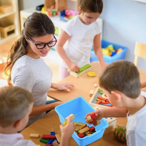 Vista 2 de Nsmykhg Contenedores de almacenamiento, paquete de 6 cubos pequeños apilables de plástico multiusos, colores mixtos