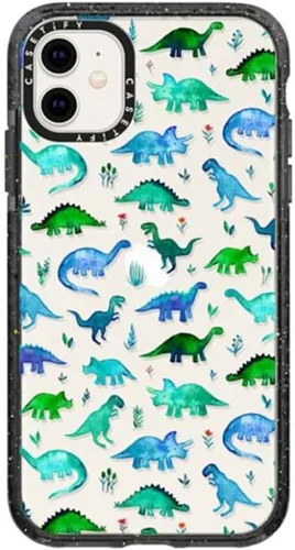 Vista 107 de Funda Impact de CASETiFY para iPhone 11 - Tiempo A Solas de Esther Kim - Negro Claro
